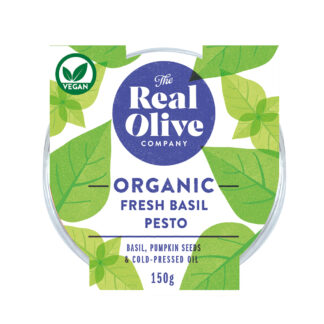 Organic fresh basil pesto deli pot