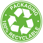 100% Recyclable Packaging Logo