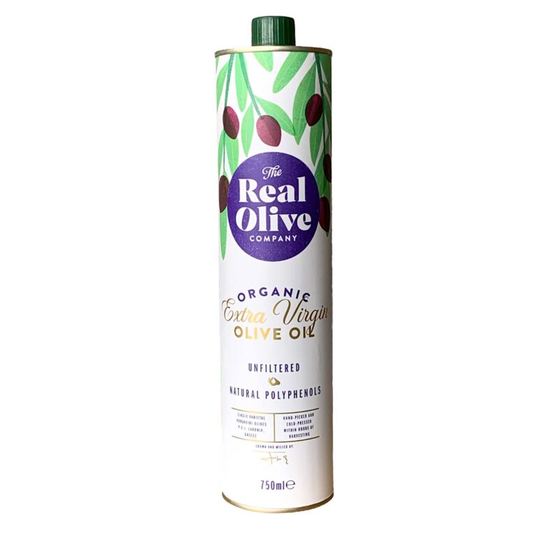 Organic unfiltered polyphenol-rich Greek extra virgin olive oil